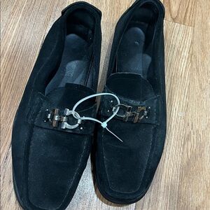Men's Black Suede Loafers